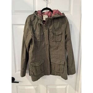 Old Navy Parka Jacket Size X-Large Hooded Military Pockets XL Womens